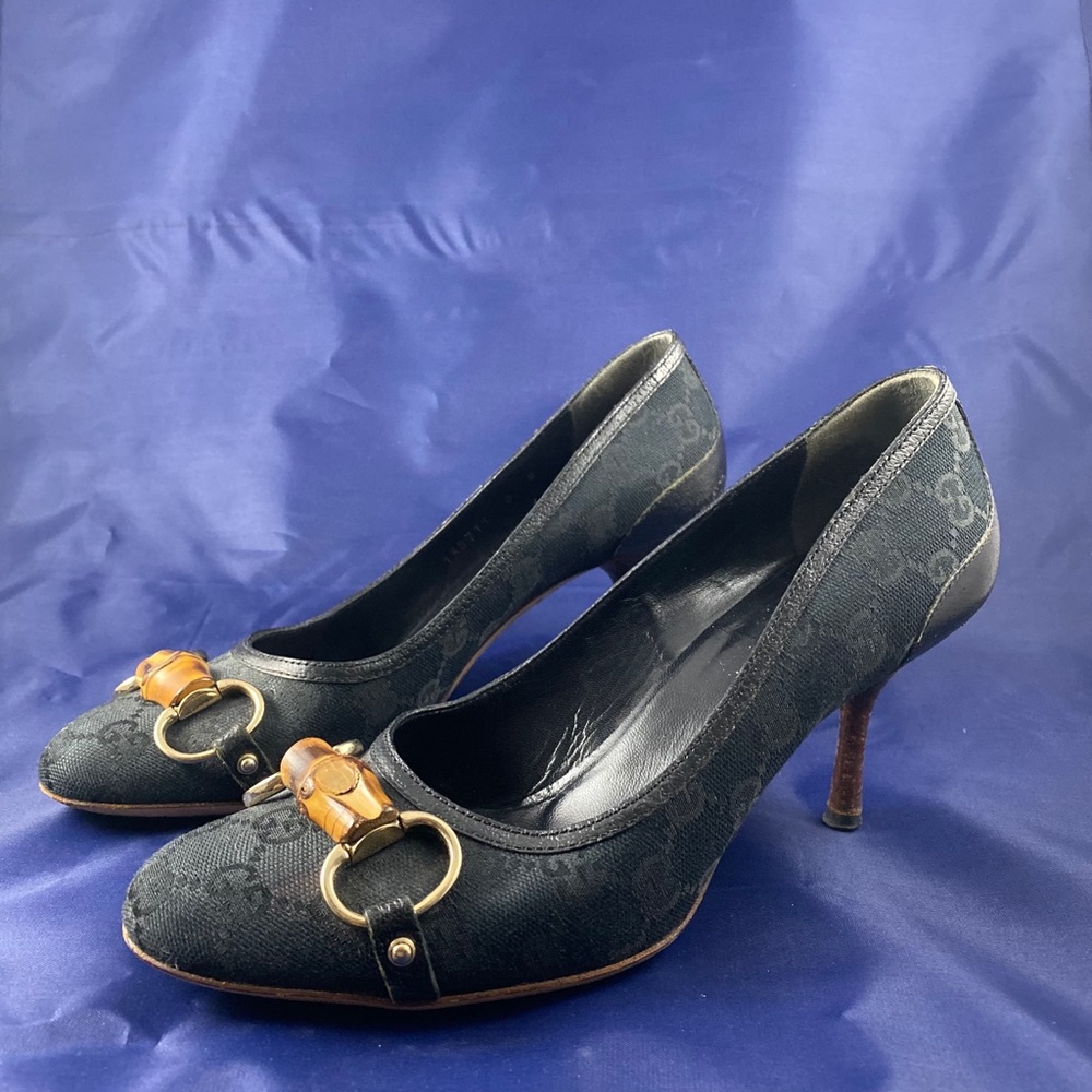 Gucci bamboo horsebit heels